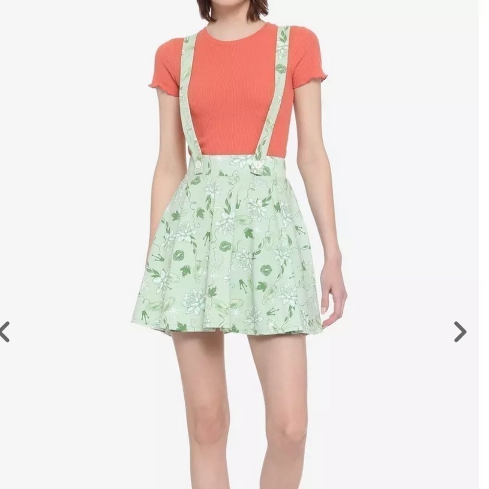 Disney Princess & The Frog Icons Suspender Skirt Tierra Cotton Spandex Junior S